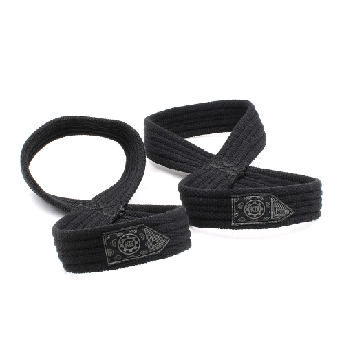 Кистевые лямки восьмёрки KG Black Heavy Duty — максимальная фиксация для становой тяги