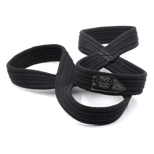Кистевые лямки восьмёрки KG Black Heavy Duty — максимальная фиксация для становой тяги