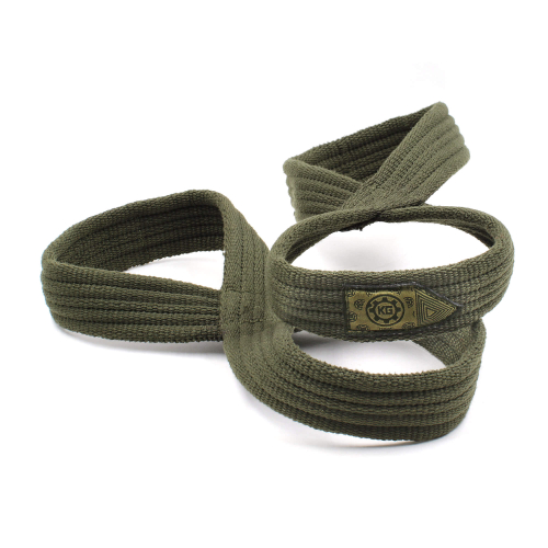Кистевые лямки восьмёрки KG Olive Heavy Duty — фиксация для становой тяги
