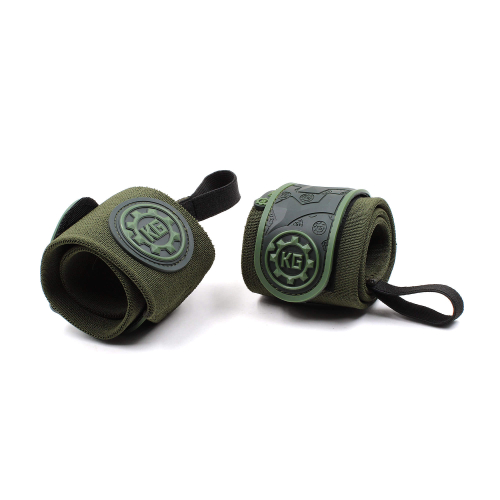 Кистевые бинты KG Olive Heavy 45 см — жёсткая фиксация для жима лёжа