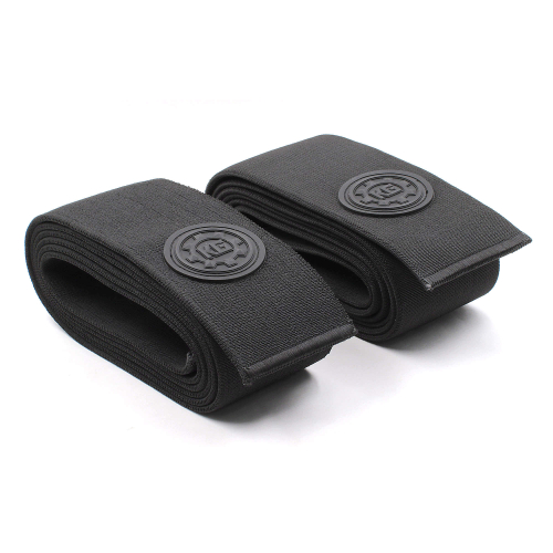 Коленные бинты KG Black Heavy 2 м — жёсткая фиксация для тяжёлых приседаний