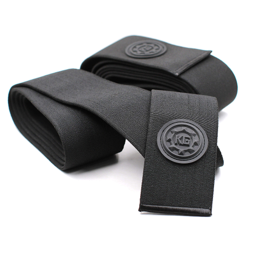 Коленные бинты KG Black Heavy 2,5 м — жёсткая фиксация для тяжёлых приседаний