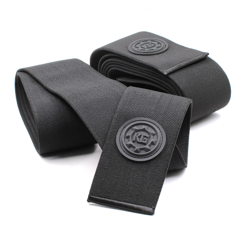 Коленные бинты KG Black Heavy 2,5 м — жёсткая фиксация для тяжёлых приседаний