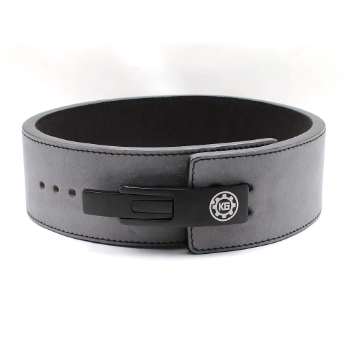 Пояс KG Split Leather Grey — фиксация и стабильность в силовой базе