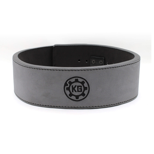 Пояс KG Split Leather Grey — фиксация и стабильность в силовой базе