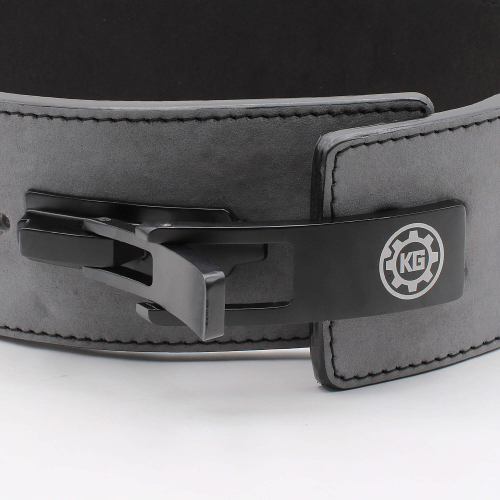 Пояс KG Split Leather Grey — фиксация и стабильность в силовой базе