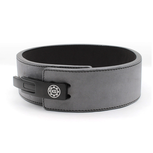 Пояс KG Split Leather Grey — фиксация и стабильность в силовой базе